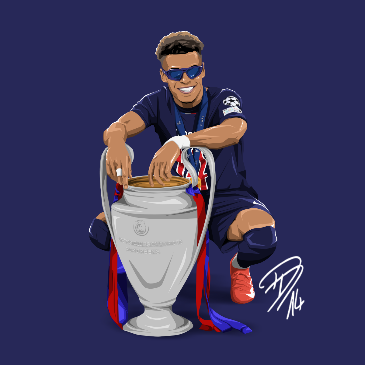Désiré Doué Champions League Winner Puzzle